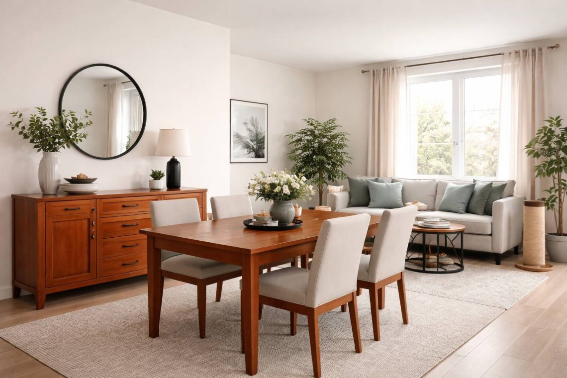 Decoración: cómo combinar muebles color cerezo con estilo y equilibrio (y que tu gato también lo disfrute)